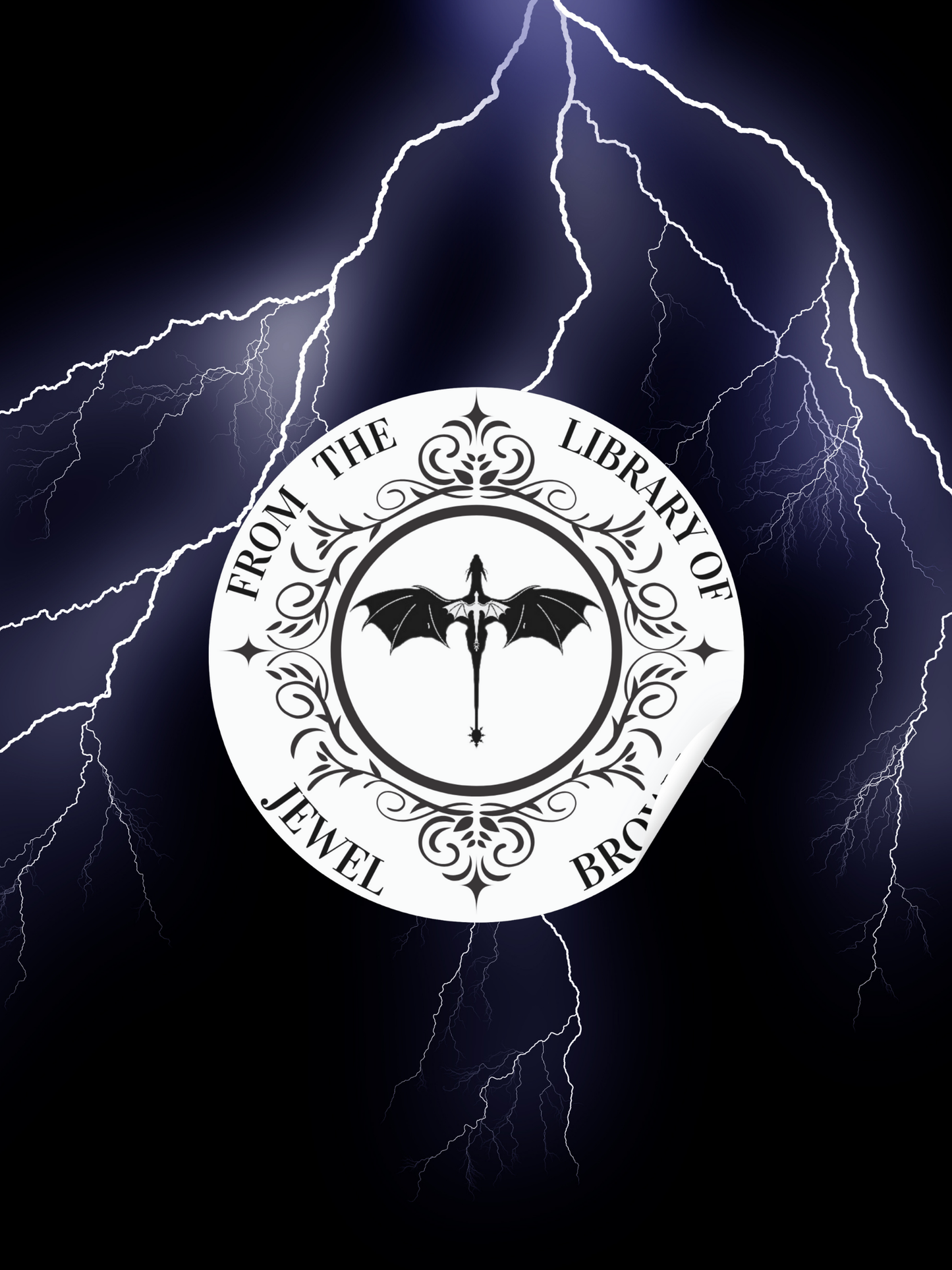 Rider's Flight Custom Name Library Stickers (10 Pack)