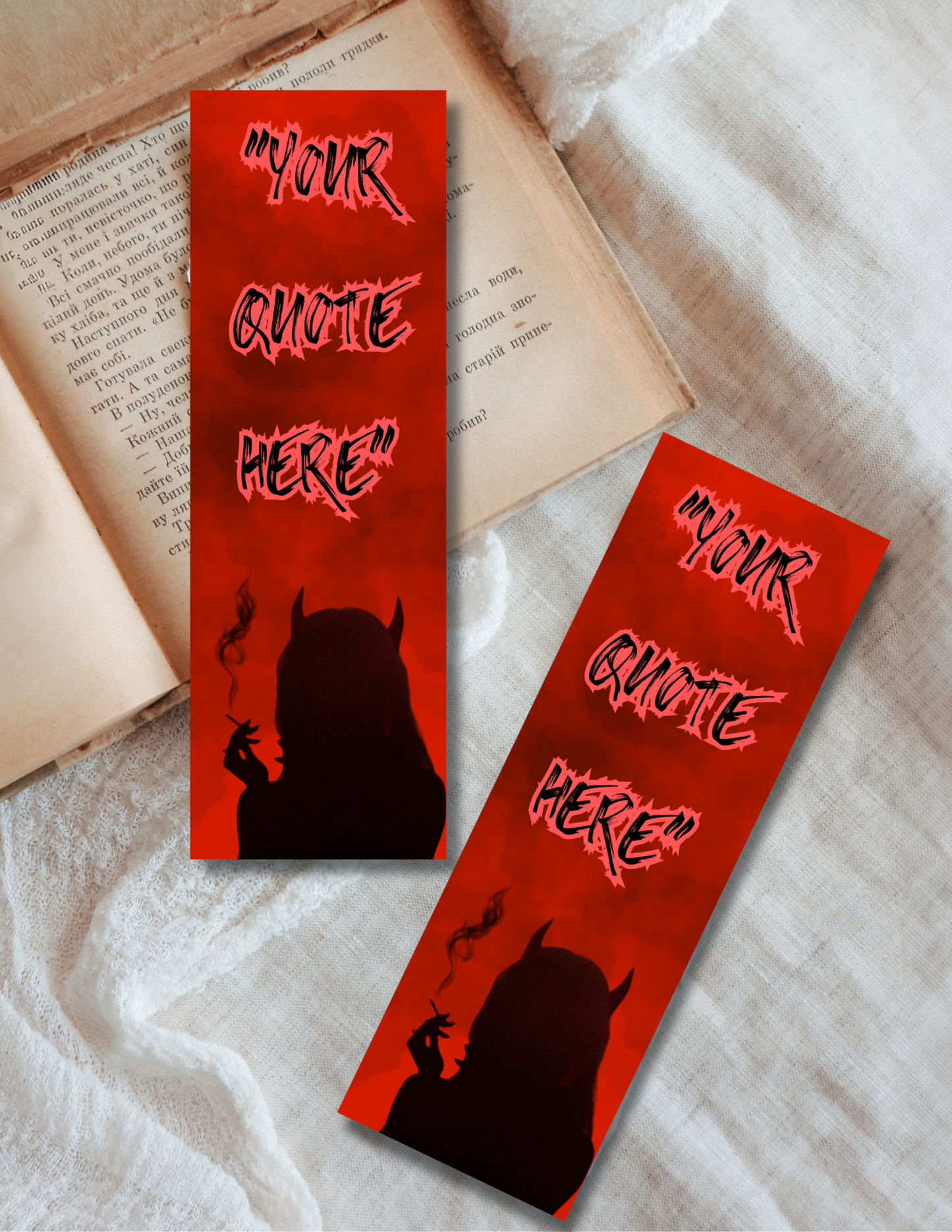 Custom Quote - Hellfire Muse Bookmark
