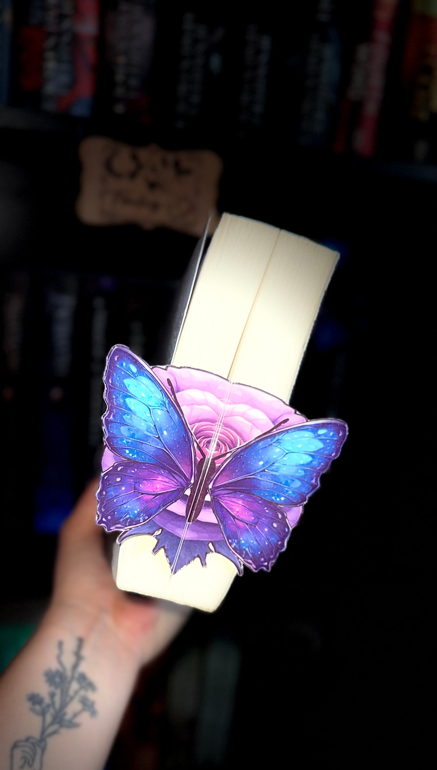 Nightbloom Butterfly - Pop Out Book/Shelf Decor