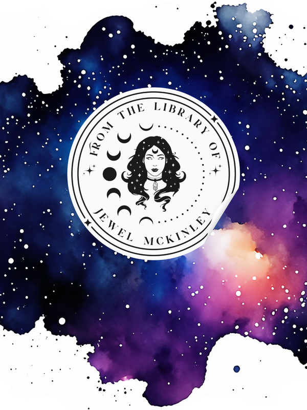 Goddess Nyx-Inspired Custom Name Library Sticker (10 Pack)